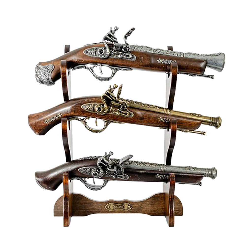 Display Stand - 3 Swords/Pistols - Wooden