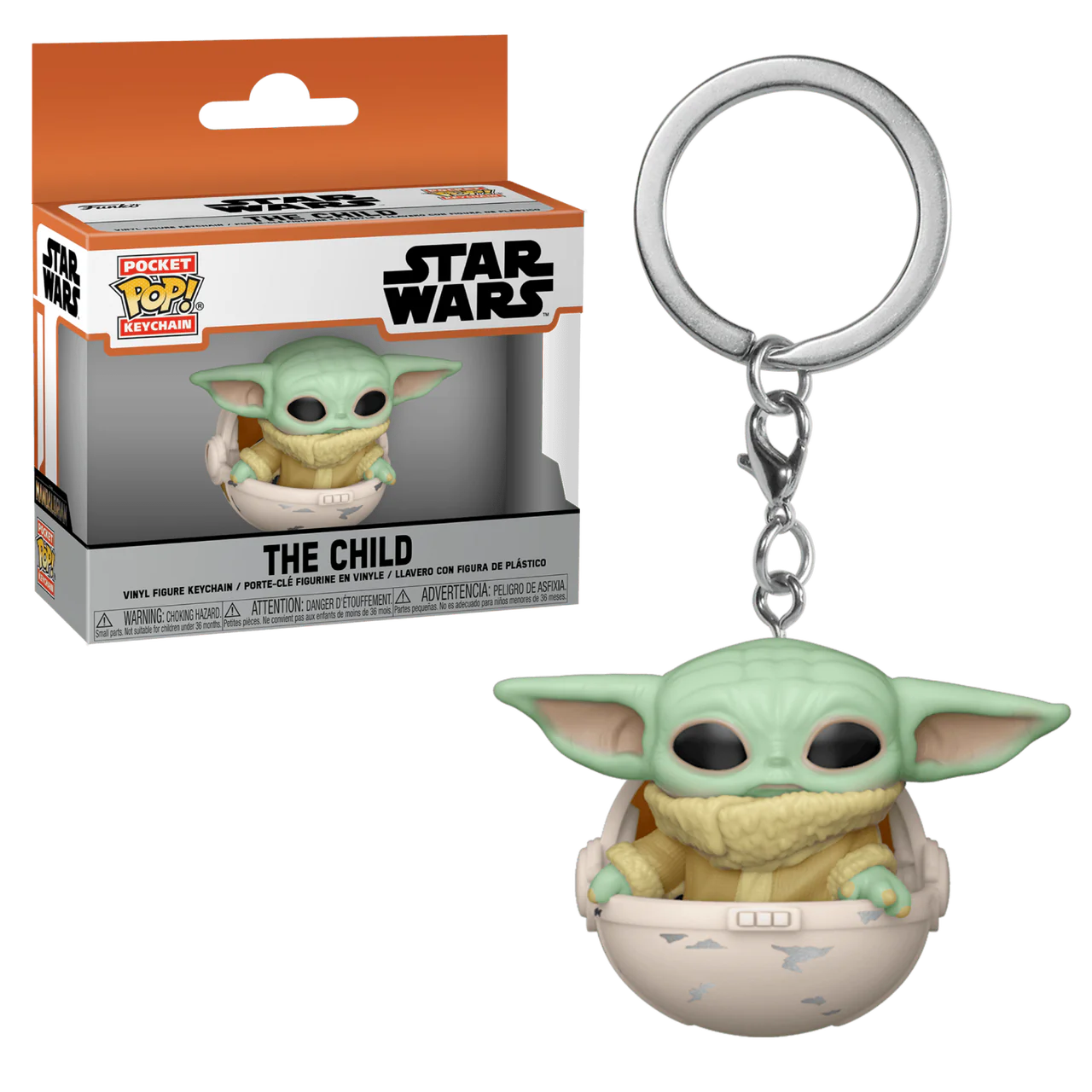 POP Keychain: Mandalorian - Child in Canister - ES Sabers