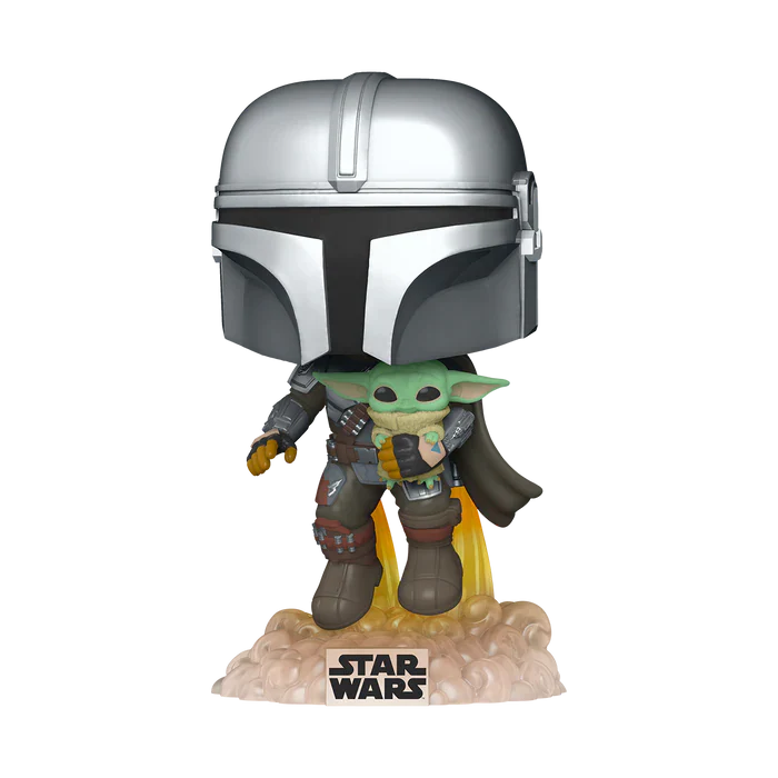 POP Star Wars: Mandalorian - Mando Flying w/Jet - ES Sabers
