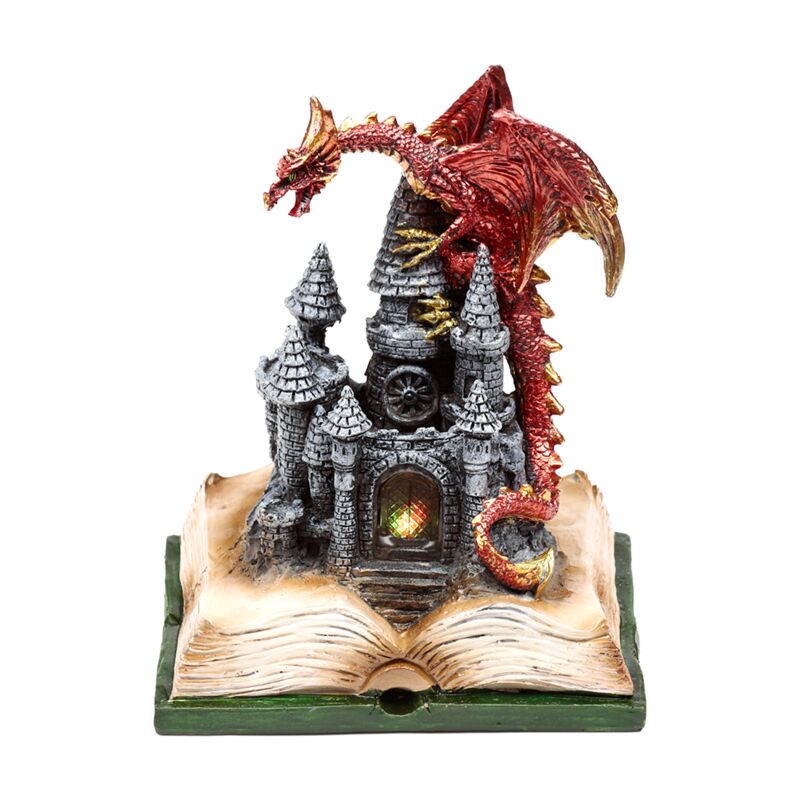 Dark Legends LED Enchanted Fairytale Castle Fire Dragon