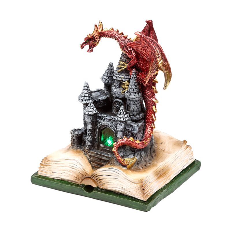 Dark Legends LED Enchanted Fairytale Castle Fire Dragon