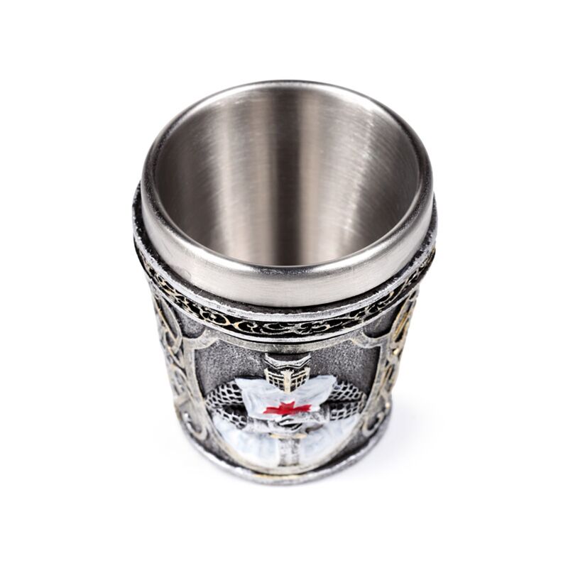 Medieval White Knight Shot Glass