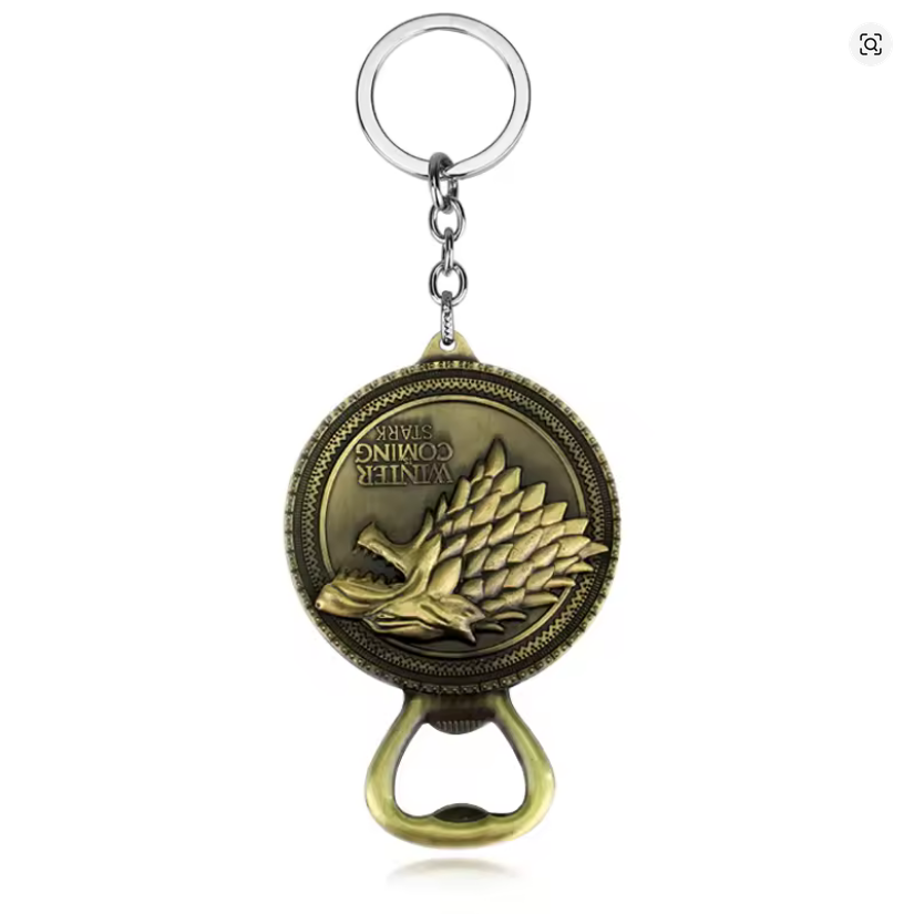 Game of Thrones Keyring - Winter is Coming - Stark