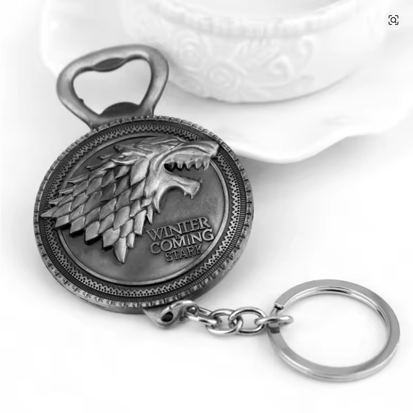 Game of Thrones Keyring - Winter is Coming - Stark