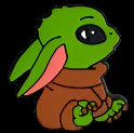 Grogu Rabbit Ears Croc Charm