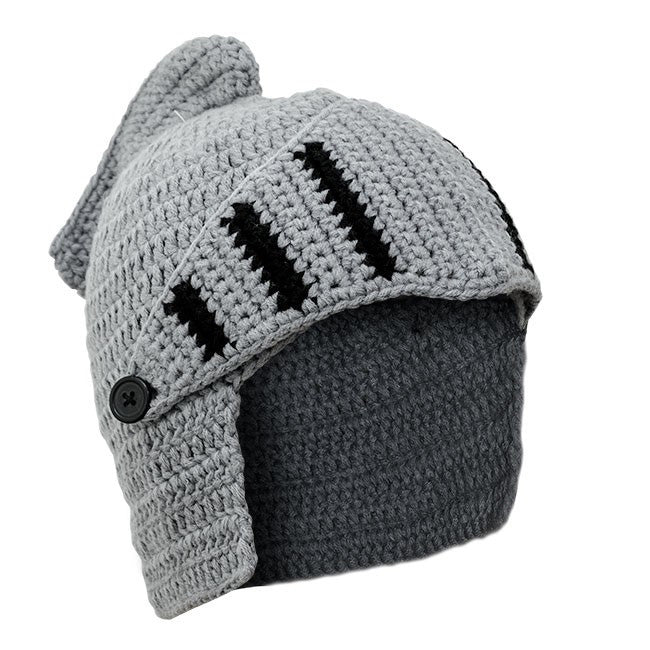 Knitted Knight Helmet Hat – Child Size