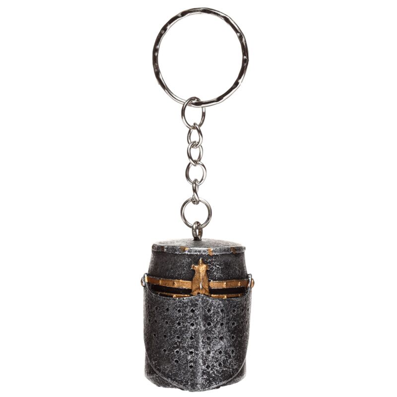 Medieval Knight Helmet Keyring