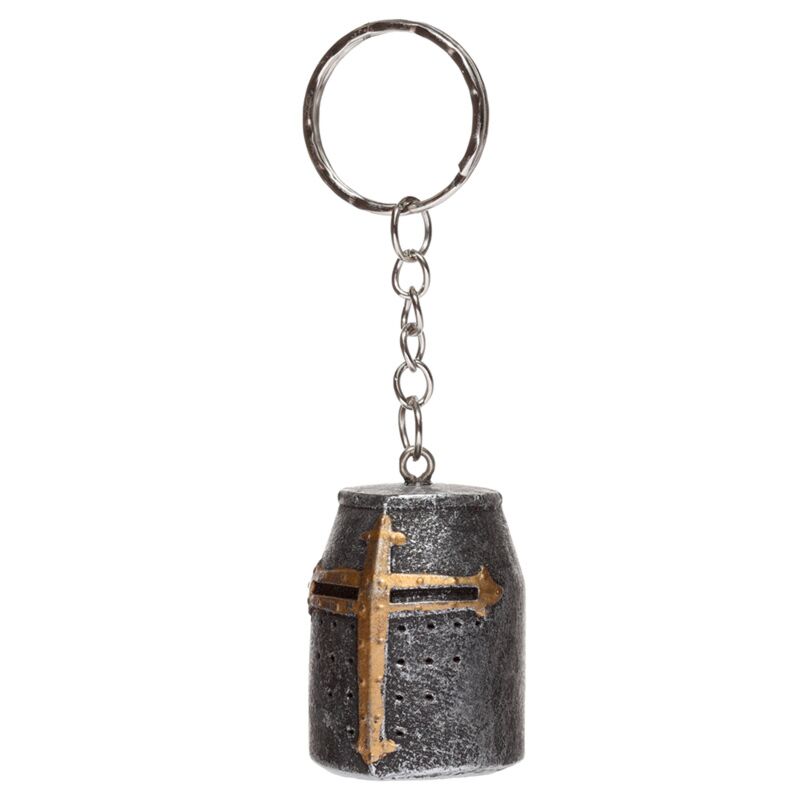 Medieval Knight Helmet Keyring