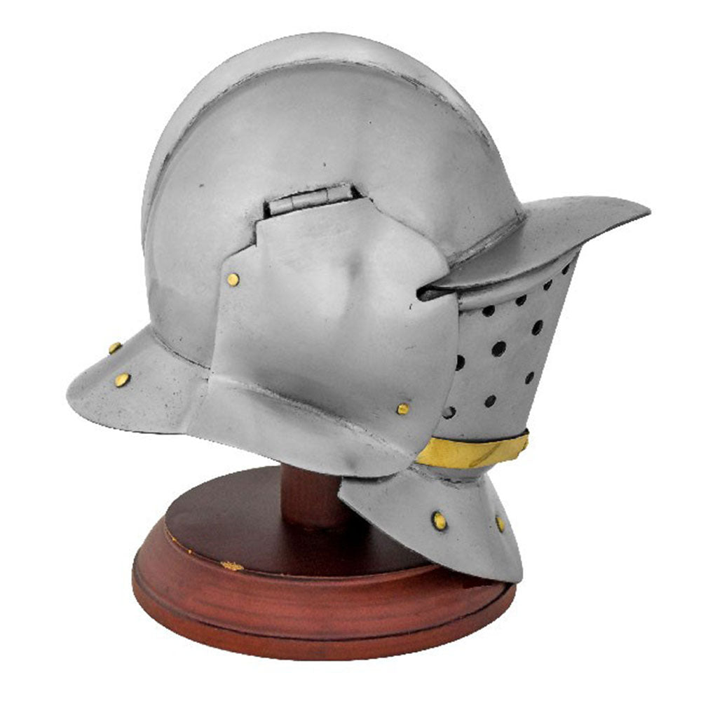 Miniature Tudor Burgonet - with Stand